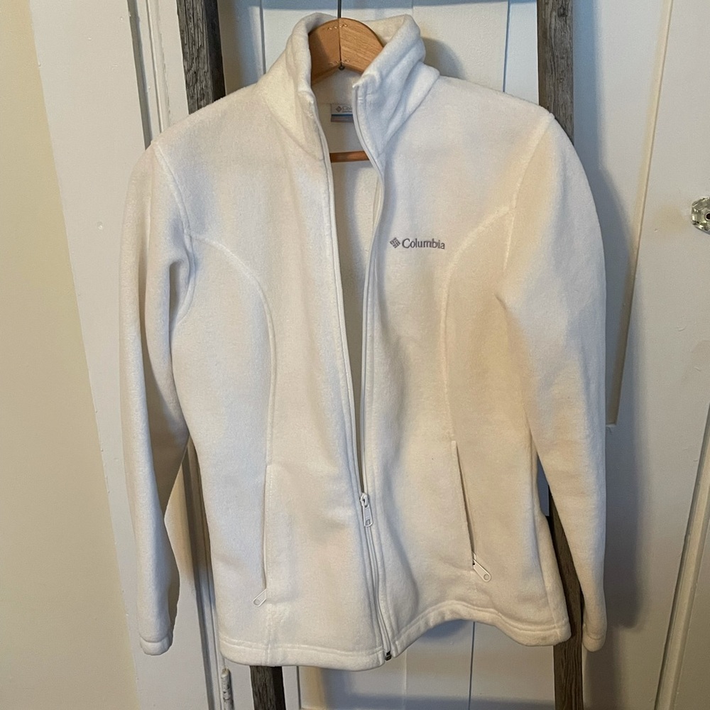 White Columbia fleece zip up